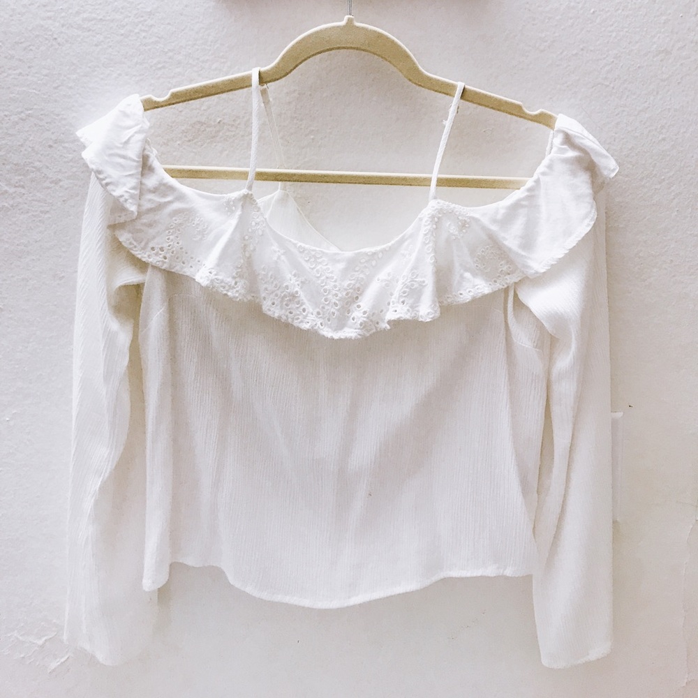 Off the shoulder laced top
